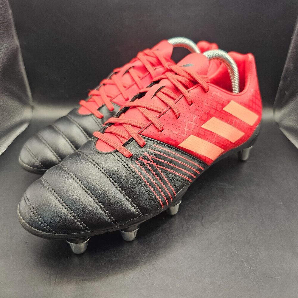 Adidas Kakari X-Kevlar 2 SG Black Red Sz 8 Football Soccer Rugby Cleat EF3397 - Picture 4 of 13